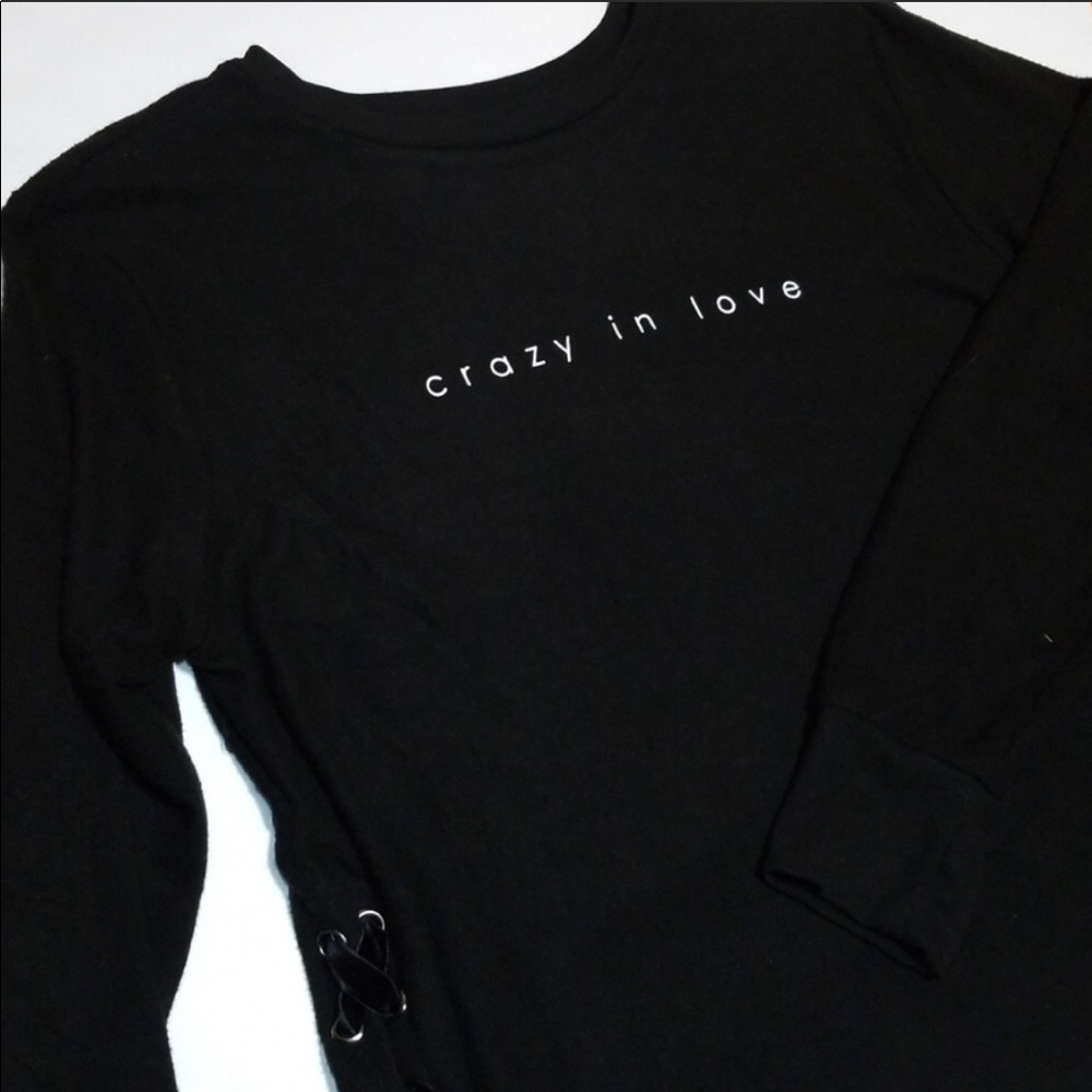 Peace love world crazy in love sweater NWT